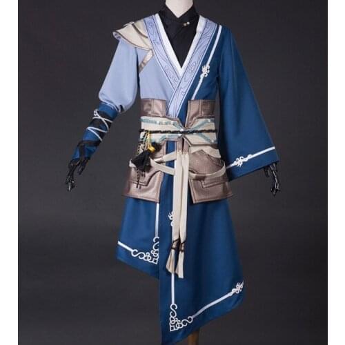 Fairy Sword 6 Yue Jin Zhao Male Anime Cosplay Costume Hanfu Male Full Set DHL free shipping