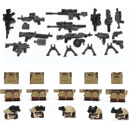 Modern Military Series Of Building Blocks Figures US Special Forces Soldier Minifigure SWAT Weapon Gun DIY Set Toys Kids Gifts