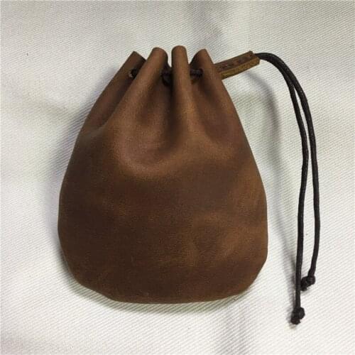 Medieval Leather Drawstring Bag Nordic Viking Pirate Coin Jewel Pouch Renaissance Steampunk Purse Larp Accessory For Women Men