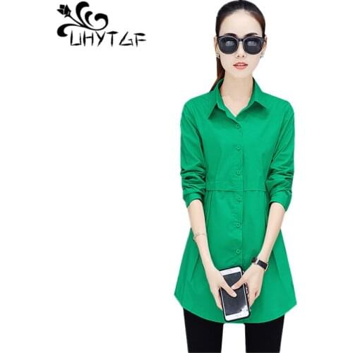 Женские рубашки с длинным рукавом UHYTGF China At AliExpress
