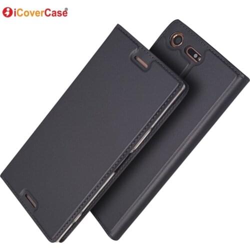 Ultra-thin PU Leather Flip Wallet Case Stand Cover For Sony Xperia XZ Premium
