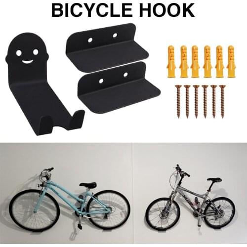 3pcs/Set Smile Face Bike Rack Holder Bicycle Storage Hanger Support Pedal Wall Mount Pedal Padlock Stand Bicycle Accessories