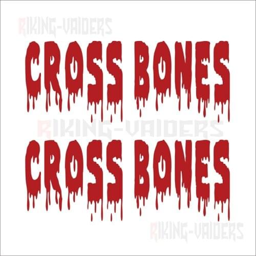 Custom Vinyl Decal Sticker BLOOD Letter Decals Fuel Tank Stickers For Harley Softail FLSTSB Cross Bones