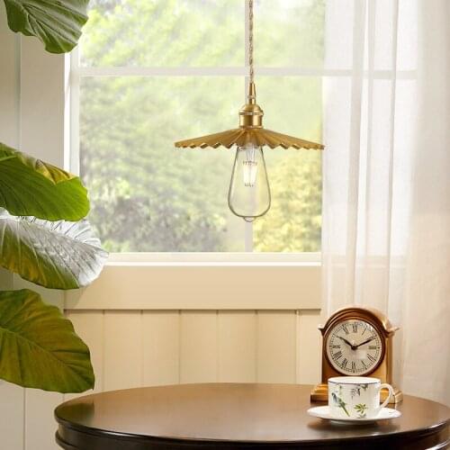 Vintage Industrial Pendant Light Retro Hanging Lamp Gold Iron Lampshade Nordic E27 Edison Lamp For Dining Bedroom Restaurant