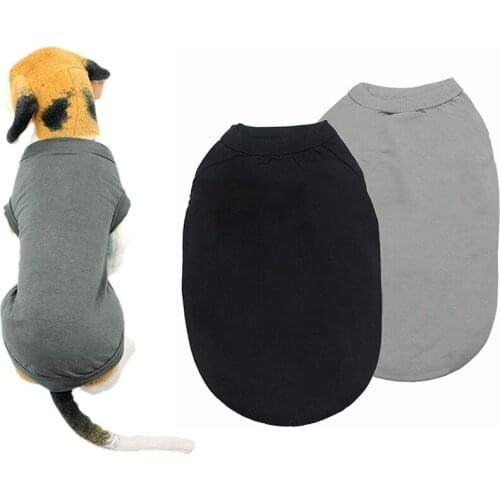 XS-3XL Blank Summer Dog Shirt Puppy Sleeveless Yorkies Clothes Pure Cotton Dog Vest Bottoming Shirts for Large Medium Small Dogs