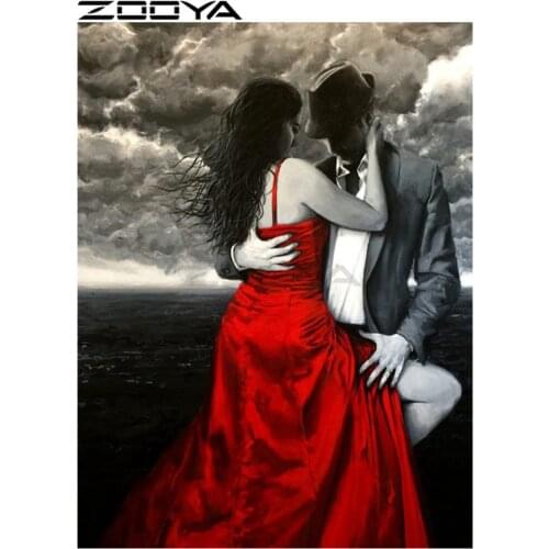 ZOOYA DIY 5D Diamond Painting All Stickers Diamond Embroidery The Couple Dancing Together Mosaic Pictures Full Drill Resin R870