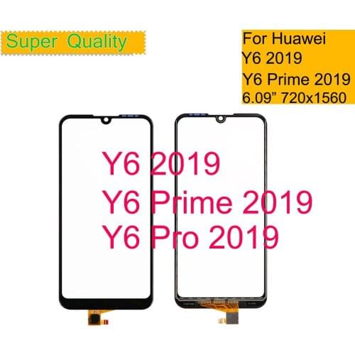 10Pcs/lot For Huawei Y6 2019 Touch Screen Y6 Prime 2019 Touch Panel Sensor Digitizer Front Outer LCD Glass Y6 Pro 2019 MRD-LX1F