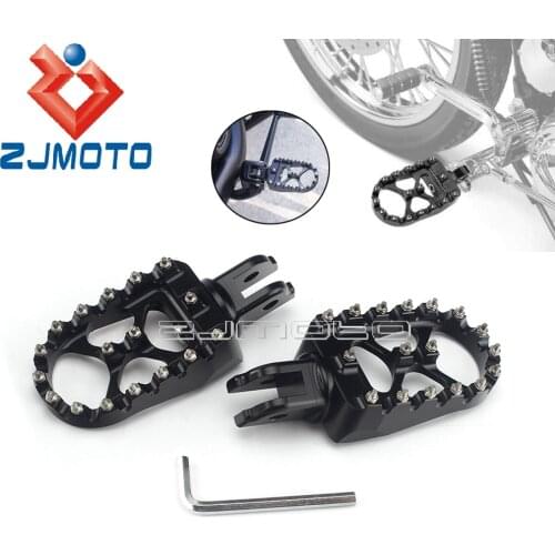 2PC MX Motorcycle Front Footrests Foot Peg For Harley Standard Deluxe Street Fat Bob Breakout Sport Glide FLHC FXBB FLSL 2018-up