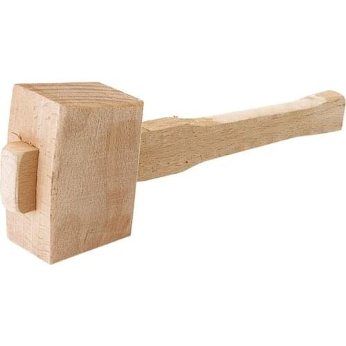 250mm Beech Solid Carpenter Wood Wooden Mallet Hammer Handle Woodworking Tool