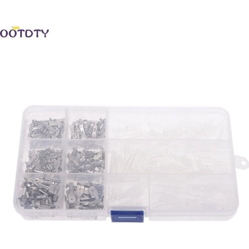 270Pcs Female & Male Spade Connectors Wire Crimp Terminals Set 2.8mm 4.8mm 6.3mm