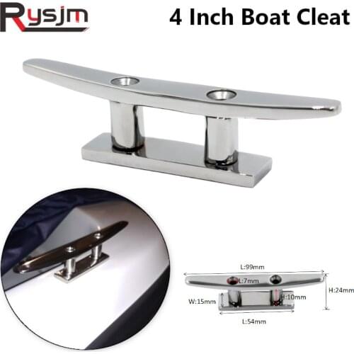 4 Inch High Quality 316 Stainless Steel Polished Combo Mooring Cleat 100mm boat cleat for marine boat yacht