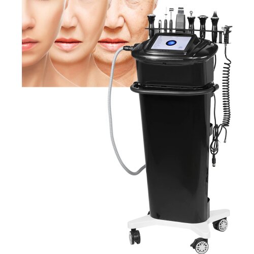 8 In 1 Multifunction Facial Skin Care Device Ultrasonic Scrubber Firming Skin Cold/Hot Hammer O2 Sprayer Facial Skin Care Device