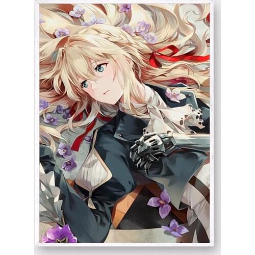 Embroidery Diamond Full Square Drill 5D Anime Violet Evergarden Picture Home Decor Painting Cross Stitch Wall Sticker Handmade