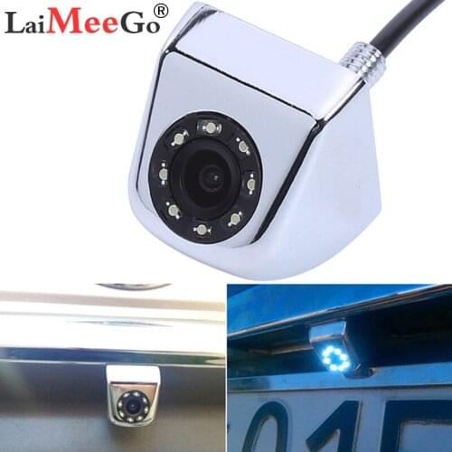 New Car Rear View Camera 8 LED Night Vision Reversing Auto Parking Monitor Waterproof 170 Degree HD Video Round Back Up Camera