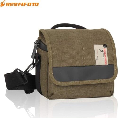 Besnfoto BF-1015 Mirrorless DC Handbags Photography Bag Canvas Waterproof Waist Case For Canon Nikon Sony DSLR Camera