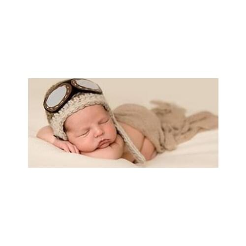 Free shipping,Baby Crochet Pilot Hat, Newborn Aviator Hat, , Baby Boy Hat Beanie, Newborn Hat Photo Prop 100% cotton