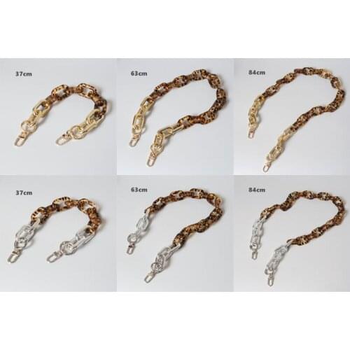 Bag Handle Chain DIY Resin Handbag Strap Shoulder Purse Detachable Replacement Straps with Buckles for Bags Decoration