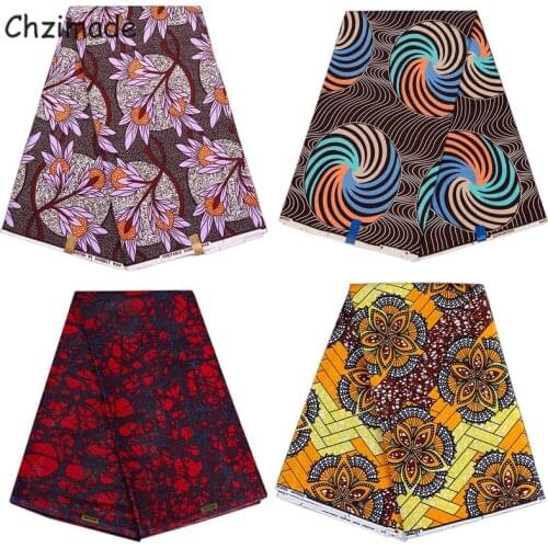 Chzimade 1/3/6Yards Ankara African Cotton Real Wax Prints Sewing Fabric For Women Wedding Dress Diy Home Decoration