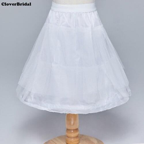 2017 standard size flexible waist child flower girls petticoat white dance birthday party eveing gowns underskirt