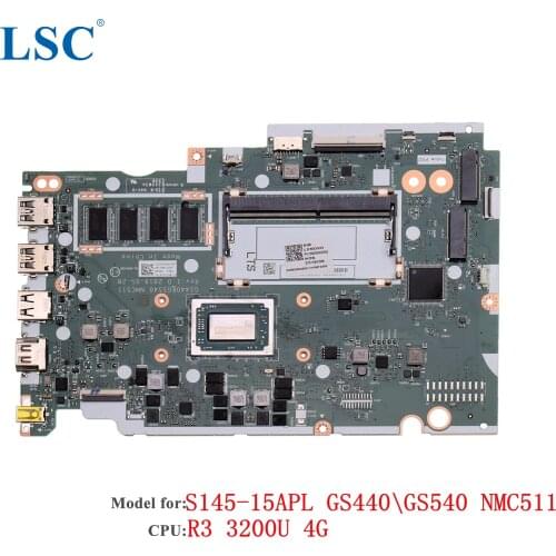 For Lenovo ThinkPad S145-15APL Laptop Motherboard GS440\GS540 NMC511 FRU;5B20S42804 CPU: R3-3200U 4G