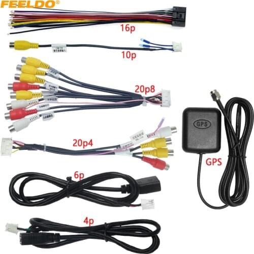 FEELDO Car Head Unit Stereo Wire Harness Kits Compatible For XY AUTO Android Solution Interface (Optional