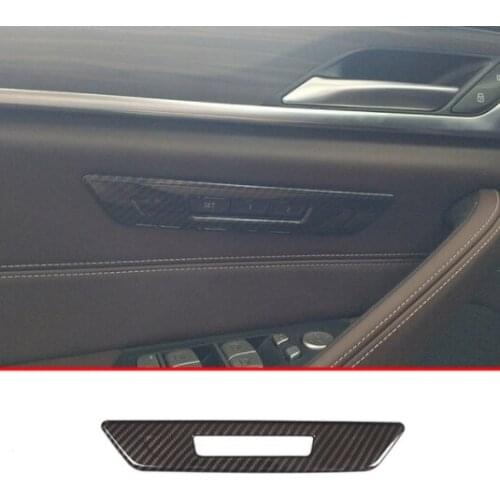 Carbon Fiber ABS Seat Memory lock Button Frame Trim For BMW 5 Series G30 2018 Car Accessories