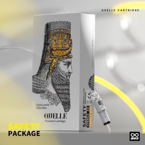 EN05 20-50PCS Tattoo Cartridge Needles Bugpin Round Shader X-Taper Revolution with Membrane Professional Disposable