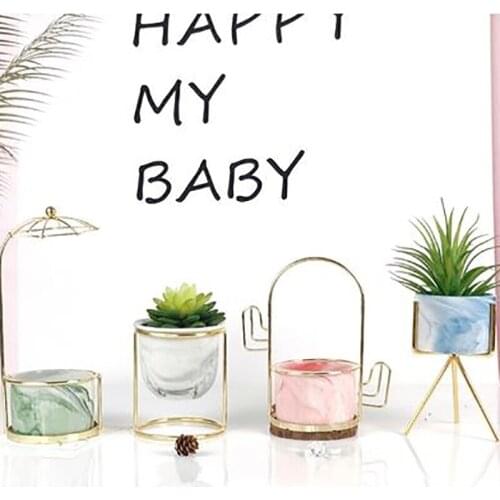 Vases Decor Nordic Creative Succulent Plant Combination Flowerpot Interior Fashion Personality Ceramic Balcony Small Decorations