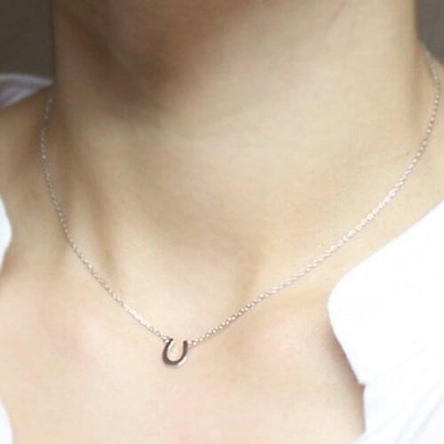 Fashion horseshoe charm necklaces Lucky Horsesho necklaces pendants for women jewelry wholesale