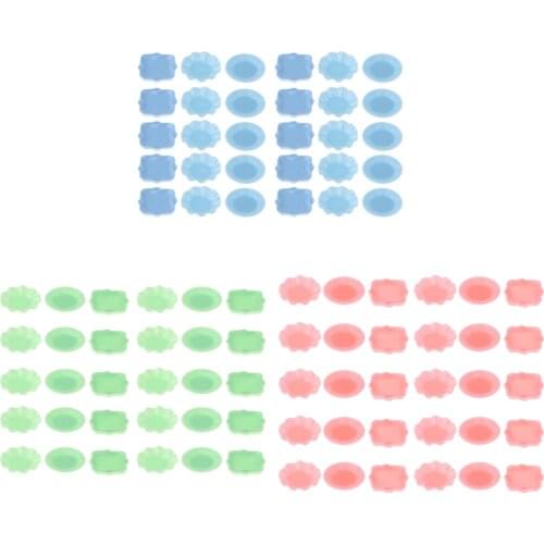 30pcs Mini Plastic Plates Set 1/6 Dollhouse Tableware Furniture Kids Pretend Play Toys