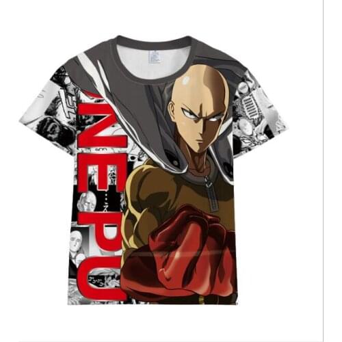 New One Punch Man Saitama T-shirt Cosplay Costume Men Women Casual Tshirts Short Sleeve Tees