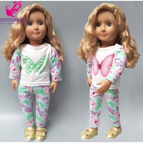 For 43cm new born baby dolls clothes cute hat flamingo rompers for 17" infant baby doll clothes pants toys clothes