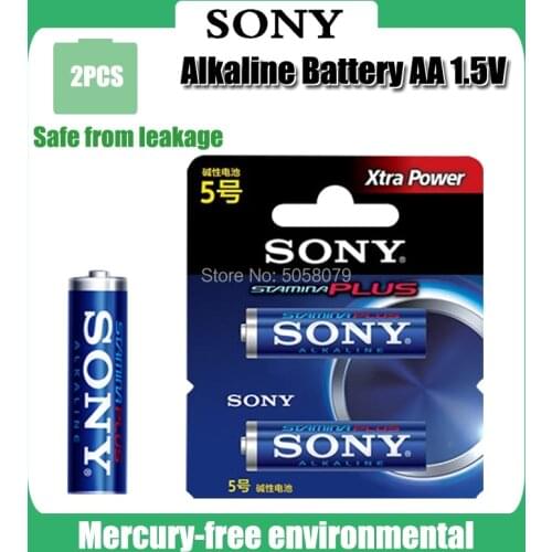 2pcs Original Sony LR6 1.5V AA Alkaline Battery For Electric toothbrush Toy Flashlight Mouse clock Dry Primary Battery