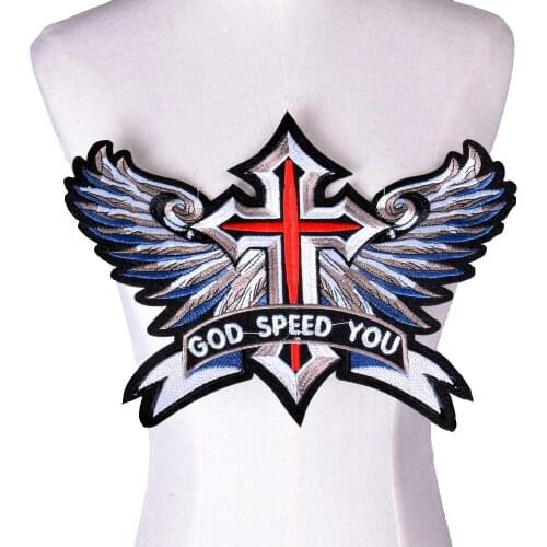 Punk Patches Iron On Clothing Biker Patch Big Skull Patch Jacket Sticker Jeans Vest Applique DIY Accessories