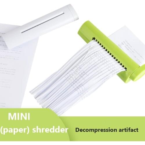 Mini Handheld Paper Shredder Portable Cutting Machine A6 Folding A4 Strip Cutting Home Office School Document Paper Shredder
