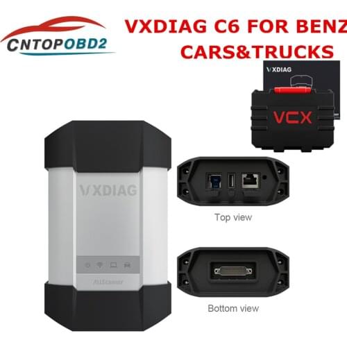 Professional Car Diagnostic Tool VXDIAG C6 For Benz With HDD Wireless DOIP&AUDIO For Mercedes OBD2 STAR C4 C5 Scanners DHL
