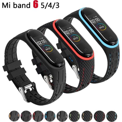Mi band 6 Strap For Xiaomi Mi band 4 5 6 replacement Sport Silicone Smartwatch band wrist belt beacelet Miband 3 4 5 strap
