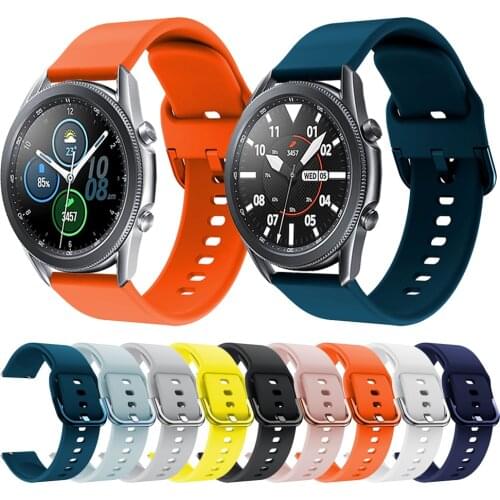 For Samsung Galaxy Watch 3 45mm 41mm Sport Silicone band for Galaxy watch3 Active 2 Replaceable watch strap Bracelet Watchband