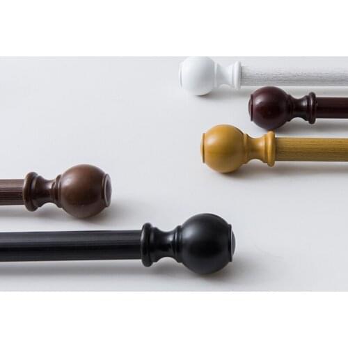 Nordic advanced pole iron curtain rod custom mute single and double pole top side mounting accessories curtain pole