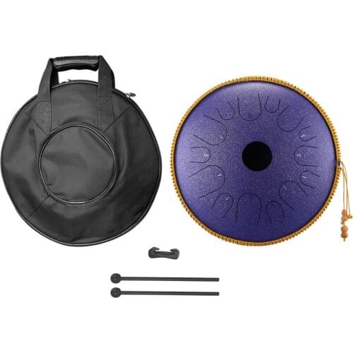 14 inch Alloy Steel Tongue Drum C Tone Handheld Tank Drum Percussion Instrument Yoga Meditation Beginner Music Lovers Gift