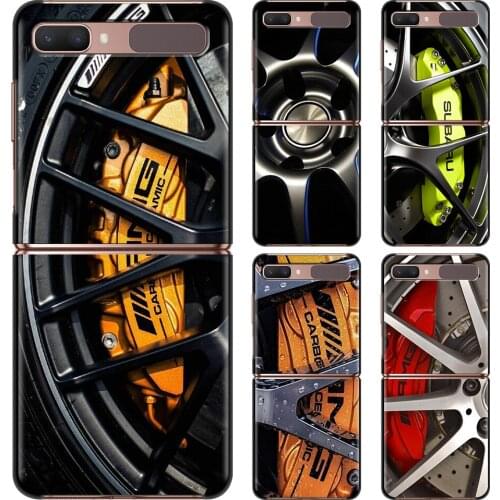 Hard Phone Case For Samsung Galaxy Z Flip 3 Caso PC Shell Black Cover Smartphone Sport Car Hub