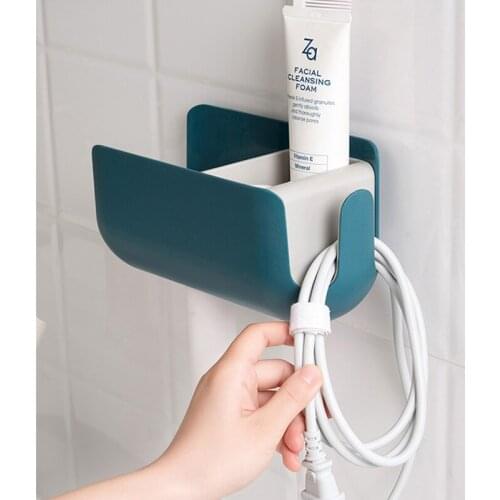 1PC Hair Dryer Holder Storage Shelf Bathroom Organizer Wall Makeup Storage Dryer Stand Bathroom Accessories Toothbrush Holder