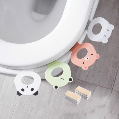 1pc Plastic Toilet Seat Cover Lifters Cartoon Portable Handle Toilet Closet Sticks Holders Toilet Lid Opener Household Supplies