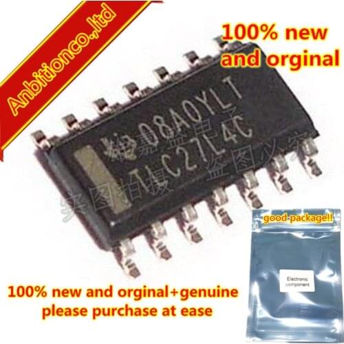10pcs 100% new and orginal TLC27L4CDR TLC27L4 SOP14 LinCMOSE PRECISION QUAD OPERATIONAL AMPLIFIERS in stock