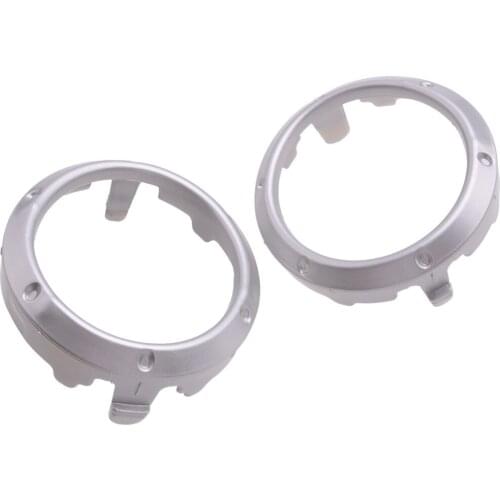 2Pcs ABS Silver Front Fog Light Lamp Cover Frame Bezel Ring Fit for Toyota Highlander 2004 2005 2006 2007