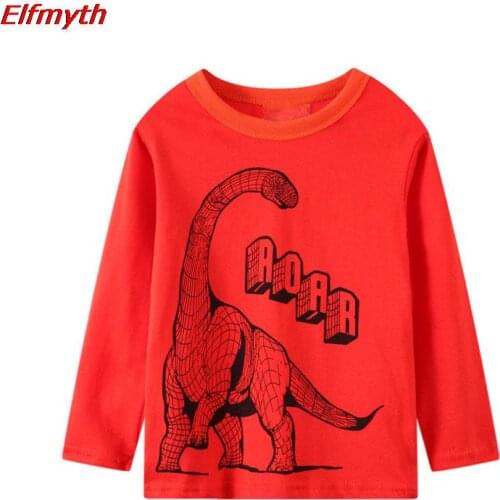 2021 Boys T-Shirt Dinosaurs Kids T-shirts Cute Tops For GirlsT Shirt Roupa Infantil Toddler Boy Clothes Koszulka Vetement Garcon