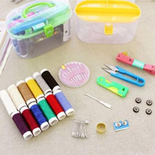 30pcs/set Sewing Box Scissors Tape Measure Knife Needle Thread Hand Suture Mend Suit Portable Household Sewing Kit Knitting Tool