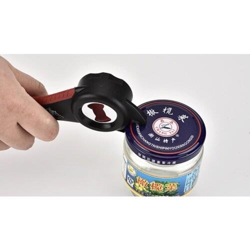 50pcs 5 in 1 Creative Multifunction Stainless Steel Can Opener Beer Bottle Opener Super Good Jar Opener Kitchen Tool