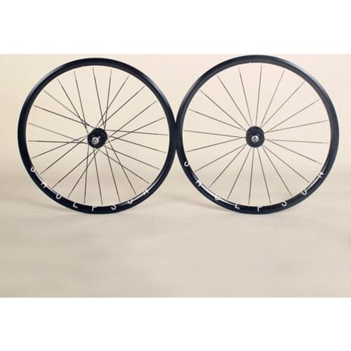 700c fixed gear wheelset single speed bike track wheels high strength racing wheel with 30mm rim plat spokes 20-24H Bearing Hub