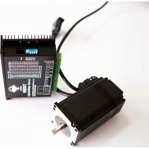 Free Ship US&US Ship NEMA23 Closed-Loop Stepper motor 2.2N.M 320 oz.in 4A 101mm 1000line Encoder 3m cable&Servo Driver HBS57 CNC